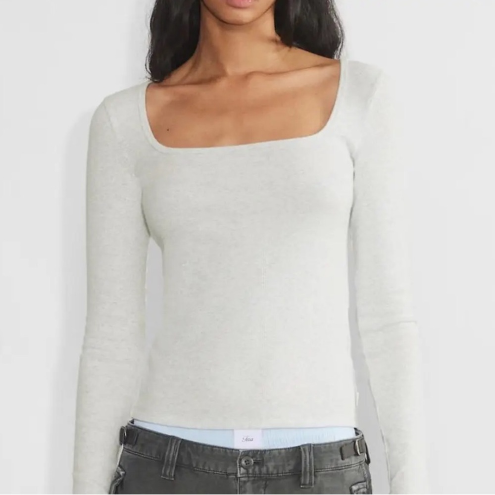 Aritzia HomeStretch™ Rib Squareneck Longsleeve